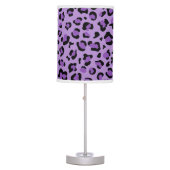 Leopard Print, Leopard Spots, Purple Leopard Table Lamp (Front)