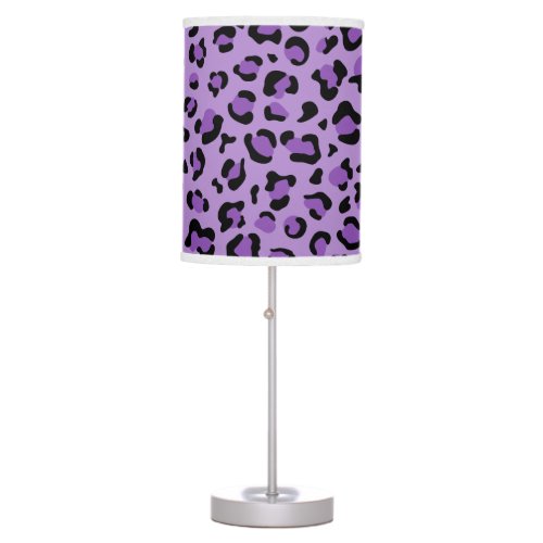 Leopard Print Leopard Spots Purple Leopard Table Lamp