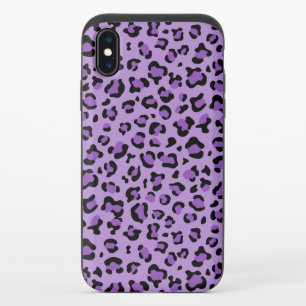 Leopard Print, Leopard Spots, Purple Leopard iPhone X Slider Case