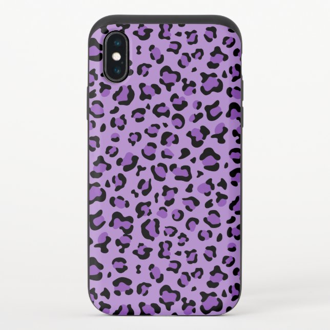 Leopard Print, Leopard Spots, Purple Leopard Uncommon iPhone Case (Back)