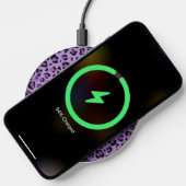 Leopard Print, Leopard Spots, Purple Leopard Wireless Charger (Phone)