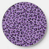Leopard Print, Leopard Spots, Purple Leopard Wireless Charger (Front)