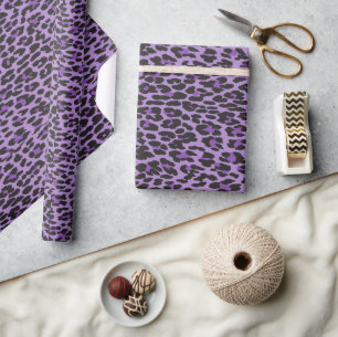 Leopard Print, Leopard Spots, Purple Leopard Wrapping Paper