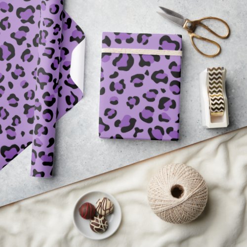 Leopard Print Leopard Spots Purple Leopard Wrapping Paper