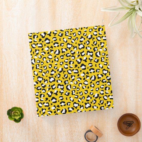 Leopard Print Leopard Spots Yellow Leopard 3 Ring Binder