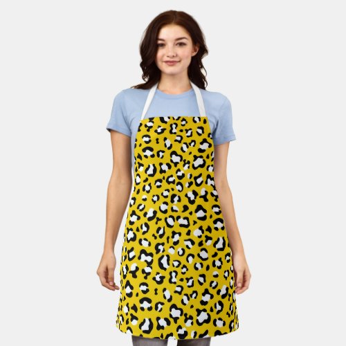 Leopard Print Leopard Spots Yellow Leopard Apron