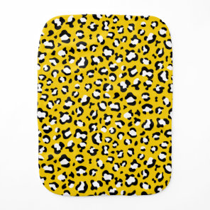 Leopard Print, Leopard Spots, Yellow Leopard Baby Burp Cloth