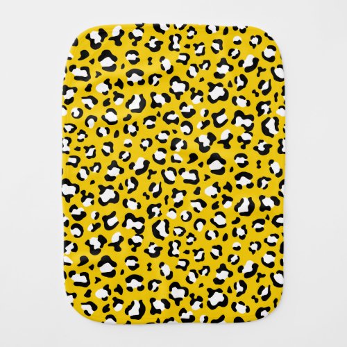 Leopard Print Leopard Spots Yellow Leopard Baby Burp Cloth