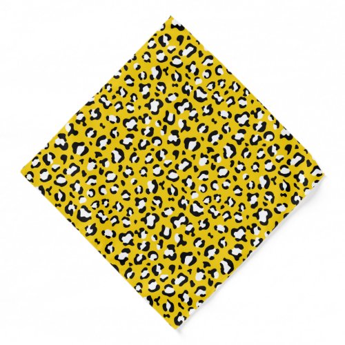 Leopard Print Leopard Spots Yellow Leopard Bandana