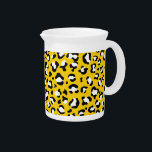 Leopard Print, Leopard Spots, Yellow Leopard Beverage Pitcher<br><div class="desc">Elegant,  stylish and sophisticated leopard pattern in yellow color. Modern and trendy gift,  perfect for the animal print lover in your life.</div>