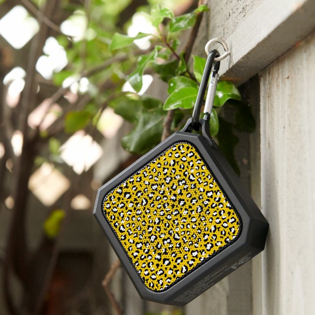 Leopard Print, Leopard Spots, Yellow Leopard Bluetooth Speaker (Inisitu)