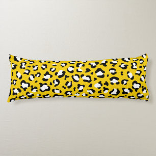 Leopard Print, Leopard Spots, Yellow Leopard Body Pillow