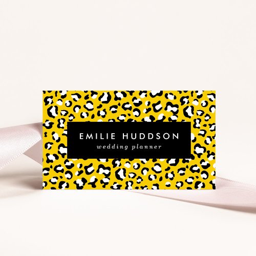 Leopard Print Leopard Spots Yellow Leopard Business Card