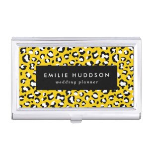 Leopard Print, Leopard Spots, Yellow Leopard Business Card Case