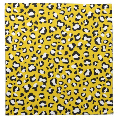 Leopard Print Leopard Spots Yellow Leopard Cloth Napkin