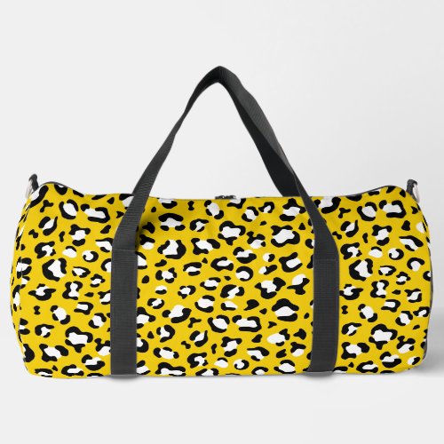 Leopard Print Leopard Spots Yellow Leopard Duffle Bag
