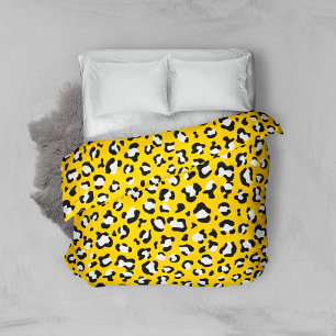 Leopard Print, Leopard Spots, Yellow Leopard Duvet Cover