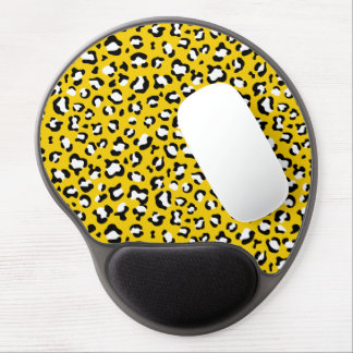 Leopard Print, Leopard Spots, Yellow Leopard Gel Mouse Pad