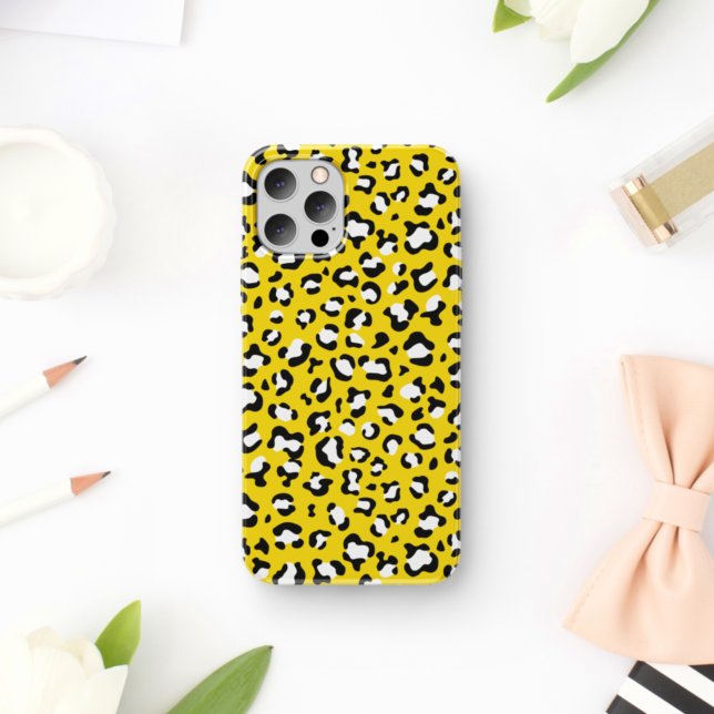 Leopard Print, Leopard Spots, Yellow Leopard iPhone Case (Creator Uploaded)