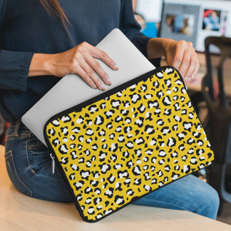 Leopard Print, Leopard Spots, Yellow Leopard Laptop Sleeve