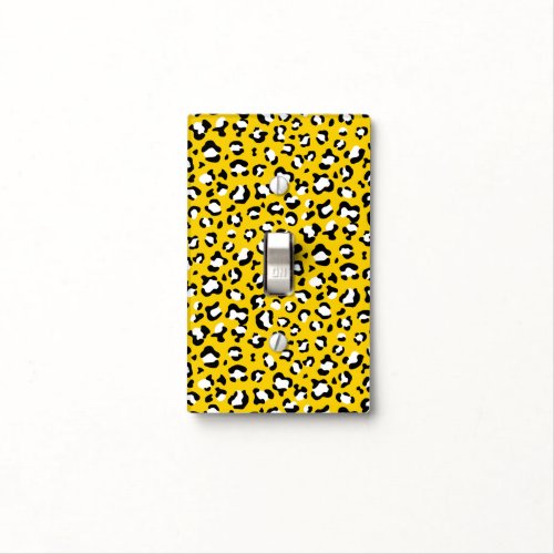 Leopard Print Leopard Spots Yellow Leopard Light Switch Cover