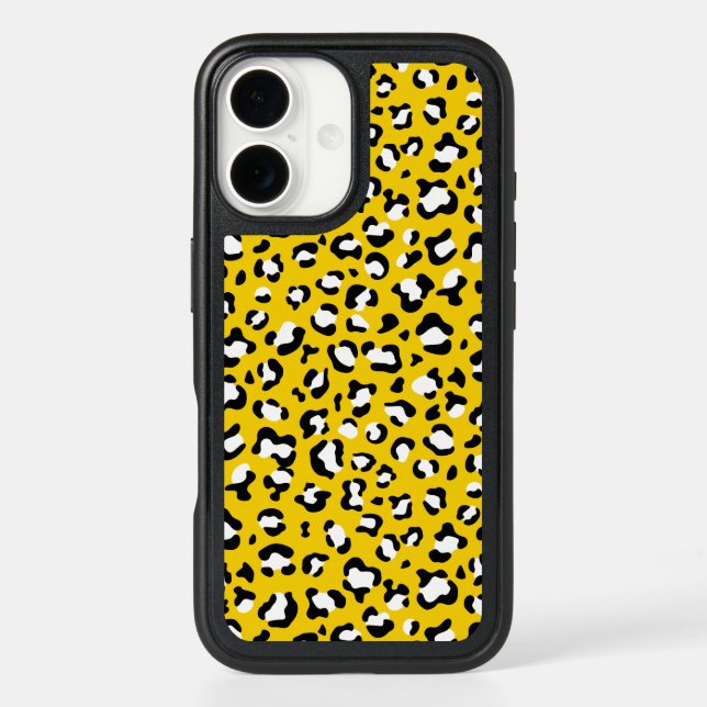Leopard Print, Leopard Spots, Yellow Leopard Otterbox iPhone Case (Back)