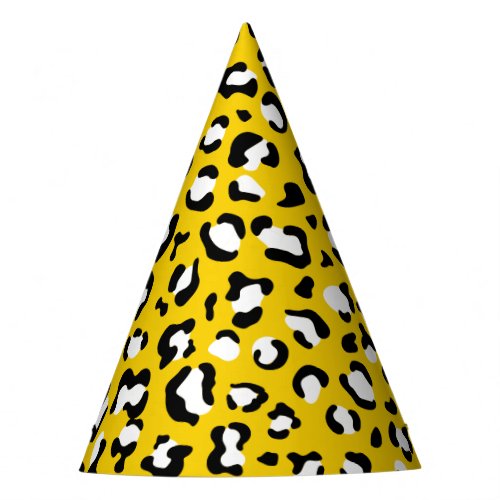 Leopard Print Leopard Spots Yellow Leopard Party Hat