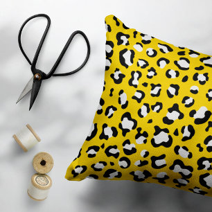 Leopard Print, Leopard Spots, Yellow Leopard Pillow Case
