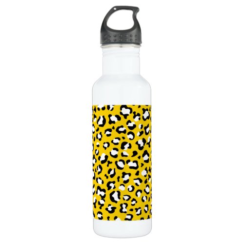 Leopard Print Leopard Spots Yellow Leopard Stainless Steel Water Bottle