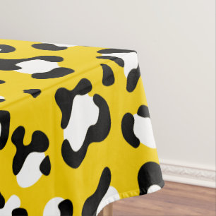 Leopard Print, Leopard Spots, Yellow Leopard Tablecloth