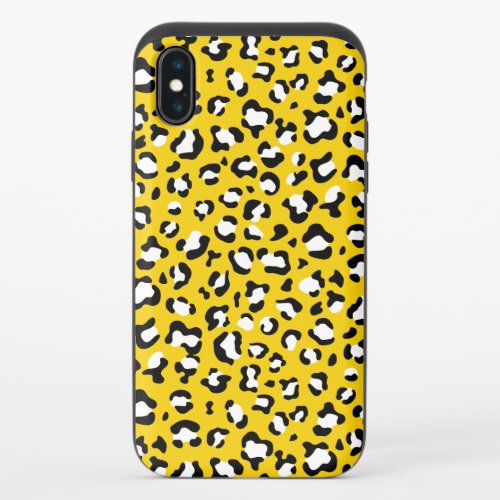 Leopard Print Leopard Spots Yellow Leopard iPhone X Slider Case