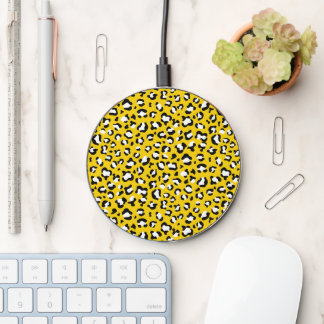 Leopard Print, Leopard Spots, Yellow Leopard Wireless Charger
