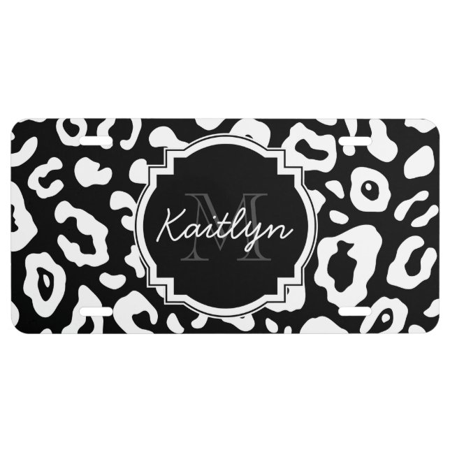 Leopard Print License Plate (Front)