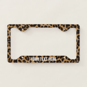 Leopard Print License Plate Frame