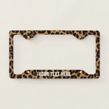Leopard Print License Plate Frame by MyInsanityCreative at Zazzle