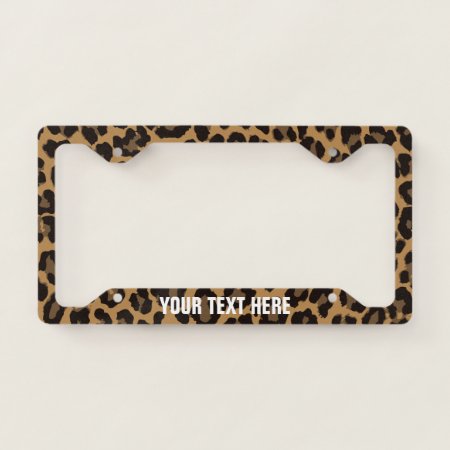 Leopard Print License Plate Frame