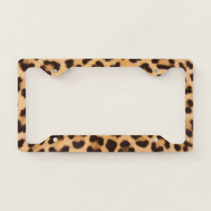 Leopard Print License Plate Frame