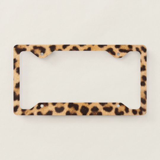 Leopard Print License Plate Frame
