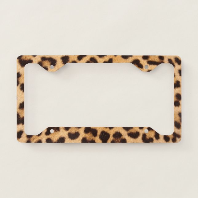 Leopard Print License Plate Frame (Front)