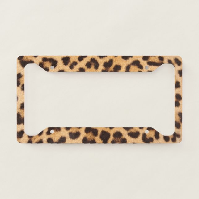 Leopard Print License Plate Frame (Front)