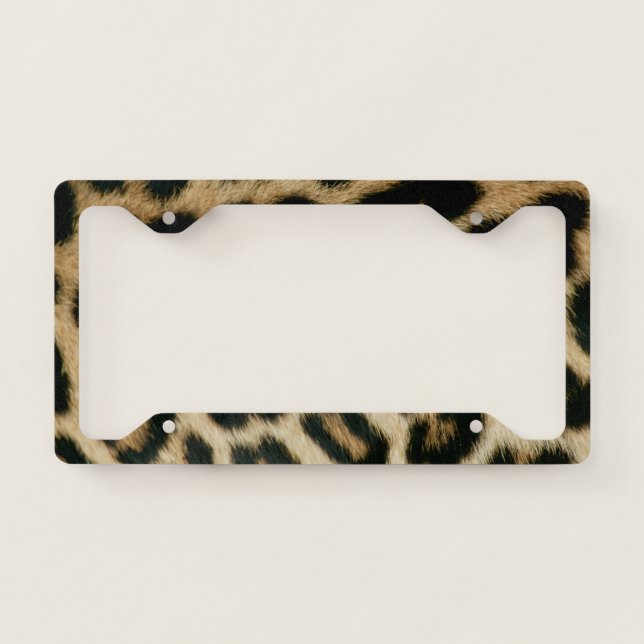 Leopard Print License Plate Frame (Front)