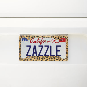 Leopard Print License Plate Frame
