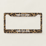 Leopard Print License Plate Frame at Zazzle
