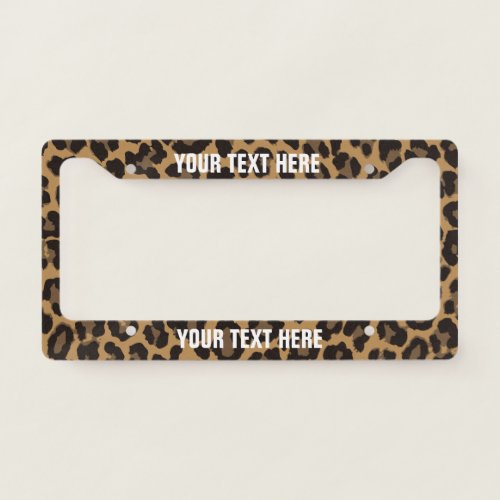 Leopard Print License Plate Frame