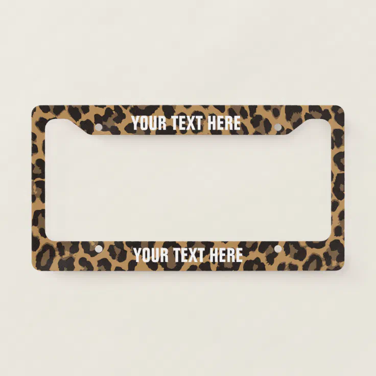 Leopard Print License Plate Frame Zazzle