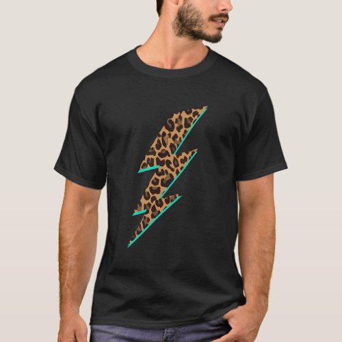 Leopard Print Lightning Bolt T_Shirt
