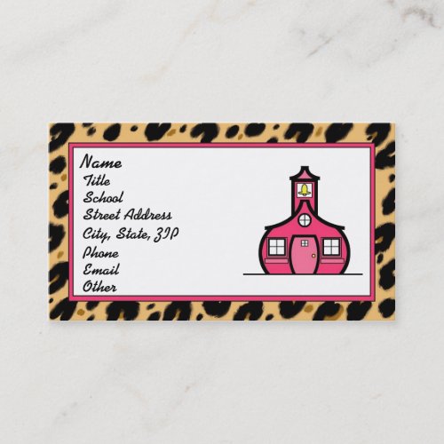 Leopard Print Logo Business Card Templates