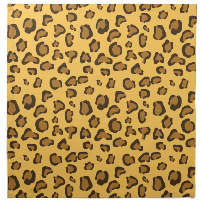 Leopard Print Look-like Pattern Cloth Napkin (Front)