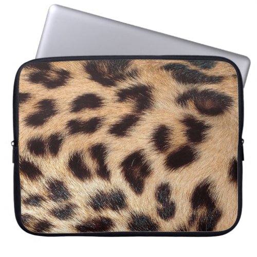 leopard print look texture trendy laptop sleeve