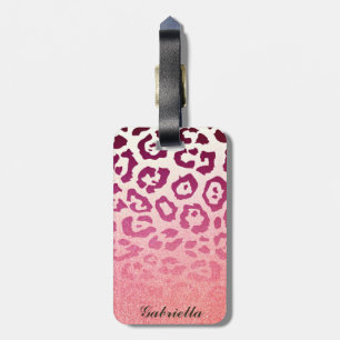 Leopard Print Luggage Tag
